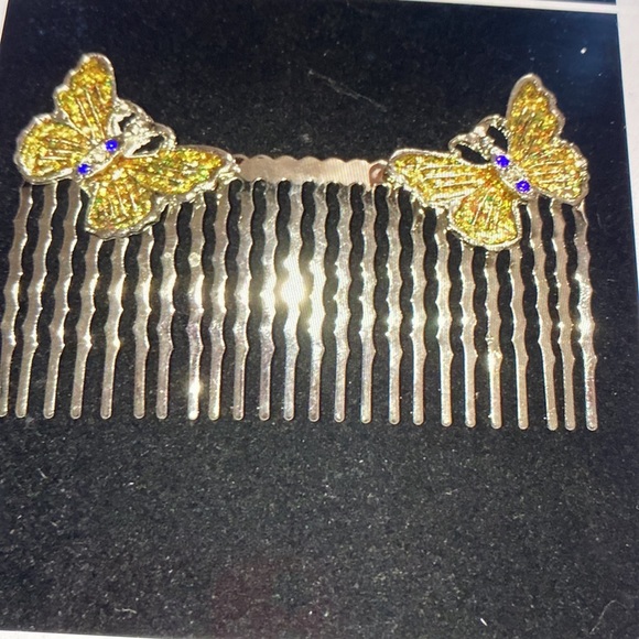 New retro butterfly, hair comb metal, 3 to  a set. 2 small one big - Picture 2 of 5